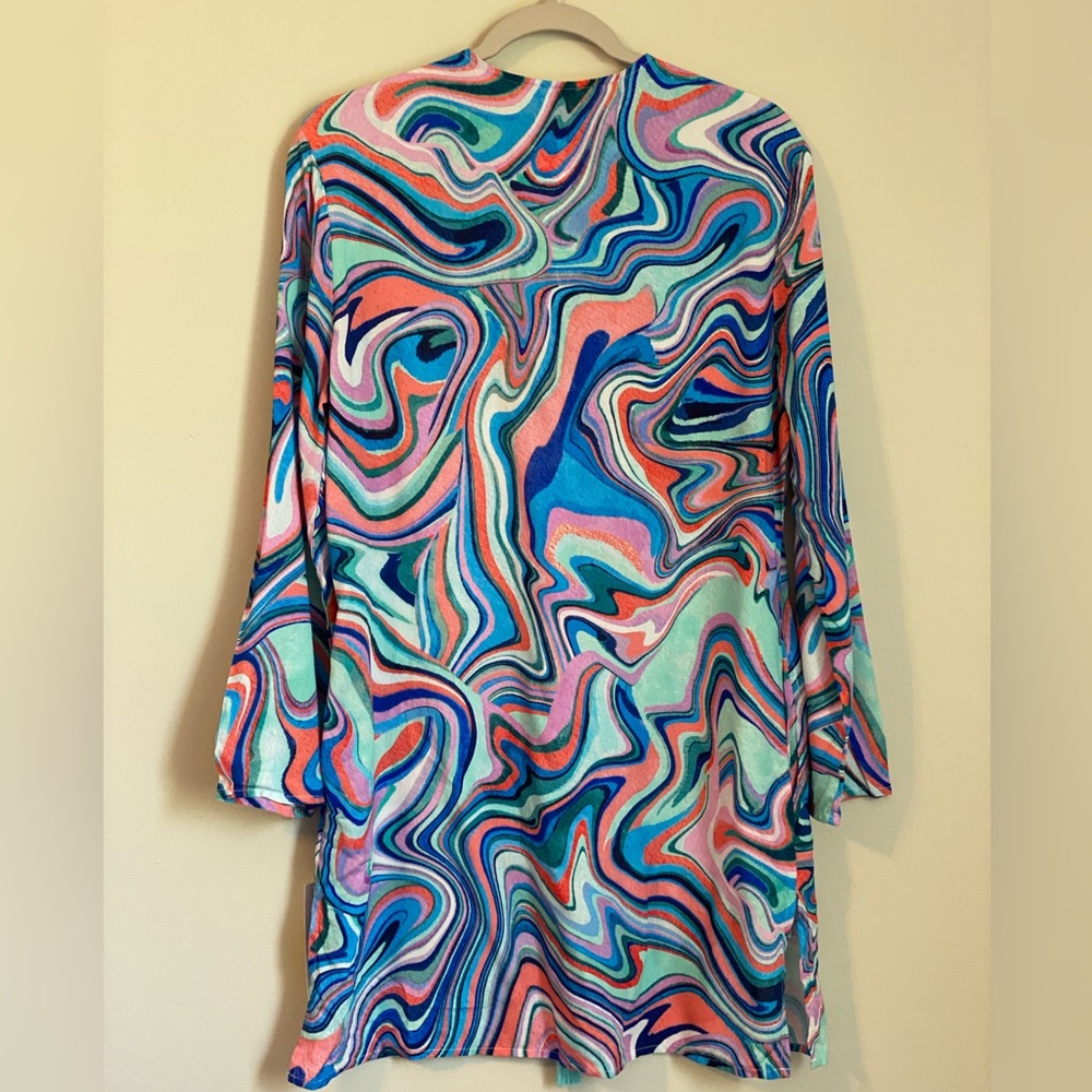 La Blanca Swirl‎ Print Long
Sleeves Cover up Dress - Picture 3 of 7